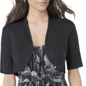 Soma Black Shrug Bolaro With French Sleeves L